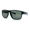 Mens Glass Lens Classic 90s Rectangle Sport Horrn Rim Sunglasses