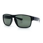 Mens Glass Lens Classic 90s Rectangle Sport Horrn Rim Sunglasses