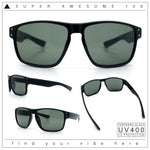 Mens Glass Lens Classic 90s Rectangle Sport Horrn Rim Sunglasses