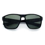 Mens Glass Lens Classic 90s Rectangle Sport Horrn Rim Sunglasses