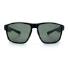 Mens Glass Lens Classic 90s Rectangle Sport Horrn Rim Sunglasses