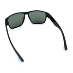 Mens Glass Lens Classic 90s Rectangle Sport Horrn Rim Sunglasses