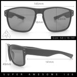 Mens Glass Lens Classic 90s Rectangle Sport Horrn Rim Sunglasses