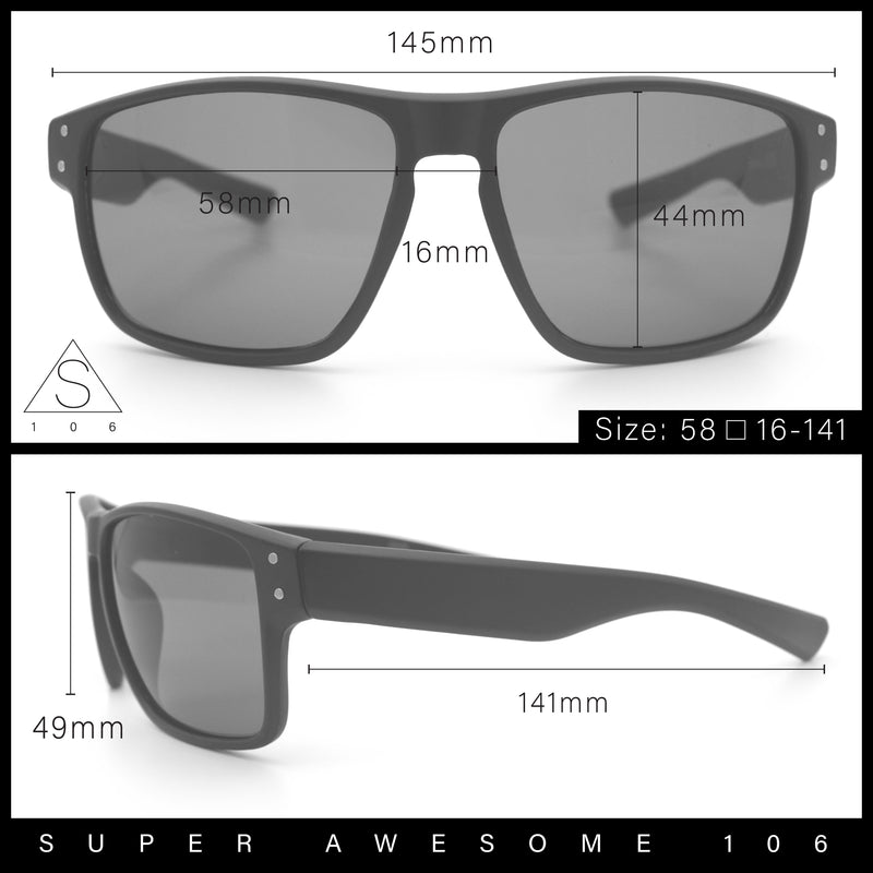 Mens Glass Lens Classic 90s Rectangle Sport Horrn Rim Sunglasses