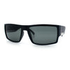 Mens Glass Lens Narrow Rectangle Plastic Refined Sport Sunglasses