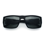 Mens Glass Lens Narrow Rectangle Plastic Refined Sport Sunglasses