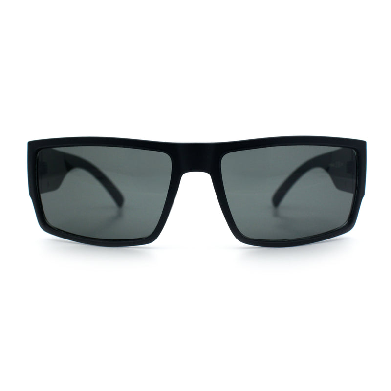 Mens Glass Lens Narrow Rectangle Plastic Refined Sport Sunglasses