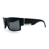 Mens Glass Lens Narrow Rectangle Plastic Refined Sport Sunglasses