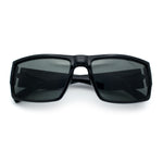 Mens Glass Lens Narrow Rectangle Plastic Refined Sport Sunglasses
