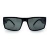 Mens Glass Lens Narrow Rectangle Plastic Refined Sport Sunglasses