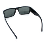 Mens Glass Lens Narrow Rectangle Plastic Refined Sport Sunglasses
