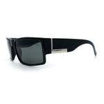 Mens Glass Lens Narrow Rectangle Plastic Refined Sport Sunglasses