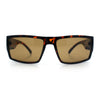 Mens Glass Lens Narrow Rectangle Plastic Refined Sport Sunglasses