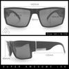 Mens Glass Lens Narrow Rectangle Plastic Refined Sport Sunglasses