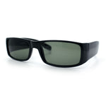 Mens Glass Lens Narrow Rectangle Mad Dog Street Gangster Sunglasses