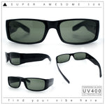 Mens Glass Lens Narrow Rectangle Mad Dog Street Gangster Sunglasses