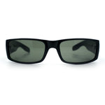 Mens Glass Lens Narrow Rectangle Mad Dog Street Gangster Sunglasses