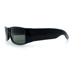 Mens Glass Lens Narrow Rectangle Mad Dog Street Gangster Sunglasses
