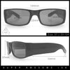 Mens Glass Lens Narrow Rectangle Mad Dog Street Gangster Sunglasses