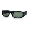 Mens Glass Lens Narrow Rectangle Mad Dog Street Gangster Sunglasses