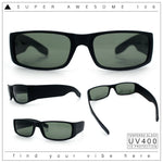 Mens Glass Lens Narrow Rectangle Mad Dog Street Gangster Sunglasses