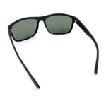 Mens Tempered Glass Lens Wrap Around Plastic Sport Sunglasses