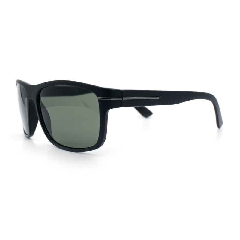 Mens Tempered Glass Lens Wrap Around Plastic Sport Sunglasses