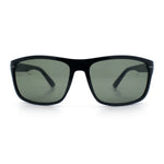 Mens Tempered Glass Lens Wrap Around Plastic Sport Sunglasses