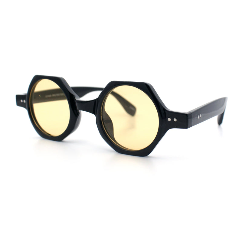 Hipster Round Circle Lens Octagon Plastic Hustler Sunglasses