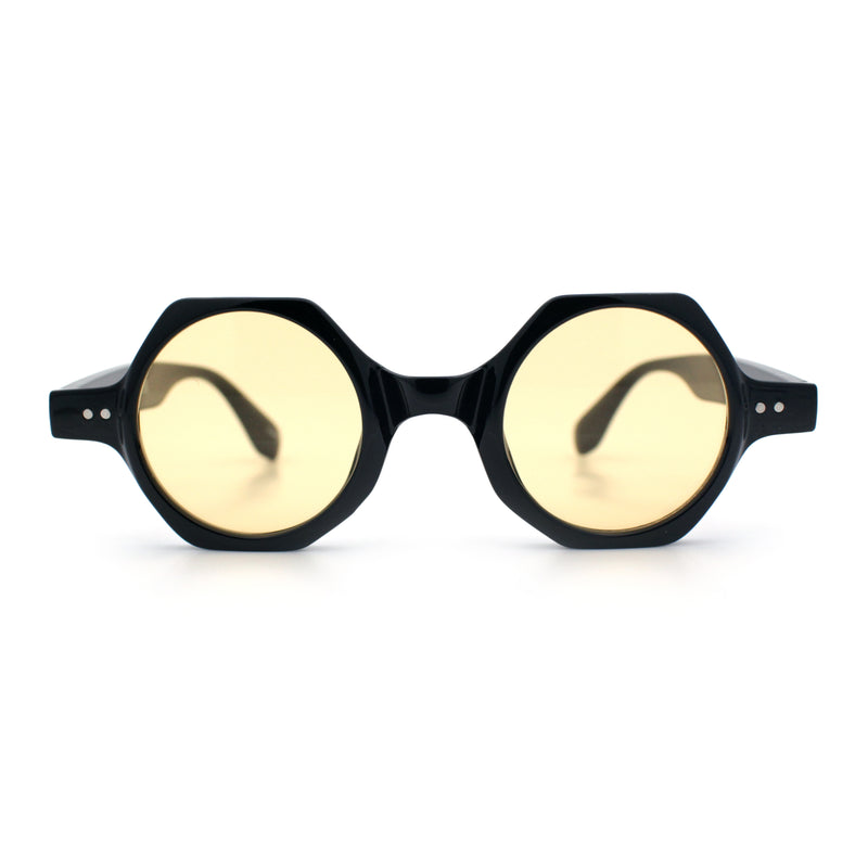 Hipster Round Circle Lens Octagon Plastic Hustler Sunglasses