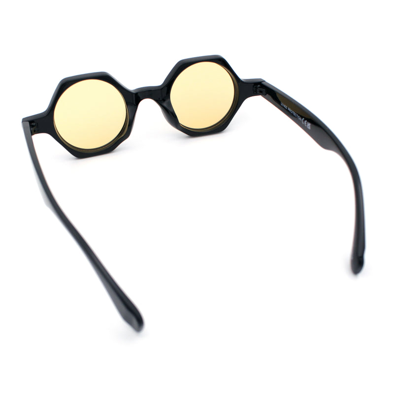 Hipster Round Circle Lens Octagon Plastic Hustler Sunglasses