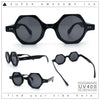 Hipster Round Circle Lens Octagon Plastic Hustler Sunglasses