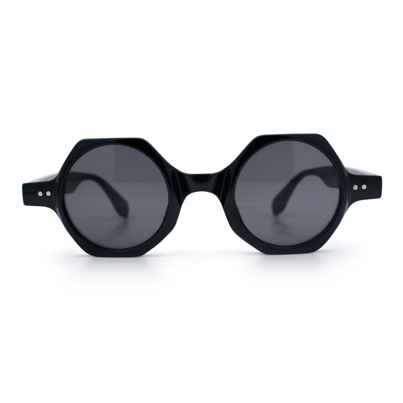Hipster Round Circle Lens Octagon Plastic Hustler Sunglasses