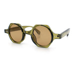 Hipster Round Circle Lens Octagon Plastic Hustler Sunglasses