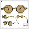 Hipster Round Circle Lens Octagon Plastic Hustler Sunglasses