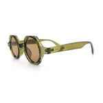 Hipster Round Circle Lens Octagon Plastic Hustler Sunglasses