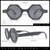 Hipster Round Circle Lens Octagon Plastic Hustler Sunglasses