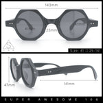 Hipster Round Circle Lens Octagon Plastic Hustler Sunglasses
