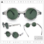 Hipster Round Circle Lens Octagon Plastic Hustler Sunglasses