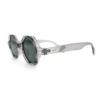 Hipster Round Circle Lens Octagon Plastic Hustler Sunglasses