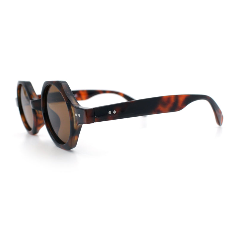 Hipster Round Circle Lens Octagon Plastic Hustler Sunglasses