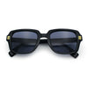 Retro Luxury Keyhole Hipster Horn Rim Plastic Rectangle Sunglasses