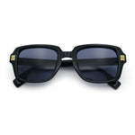 Retro Luxury Keyhole Hipster Horn Rim Plastic Rectangle Sunglasses