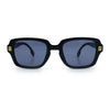 Retro Luxury Keyhole Hipster Horn Rim Plastic Rectangle Sunglasses