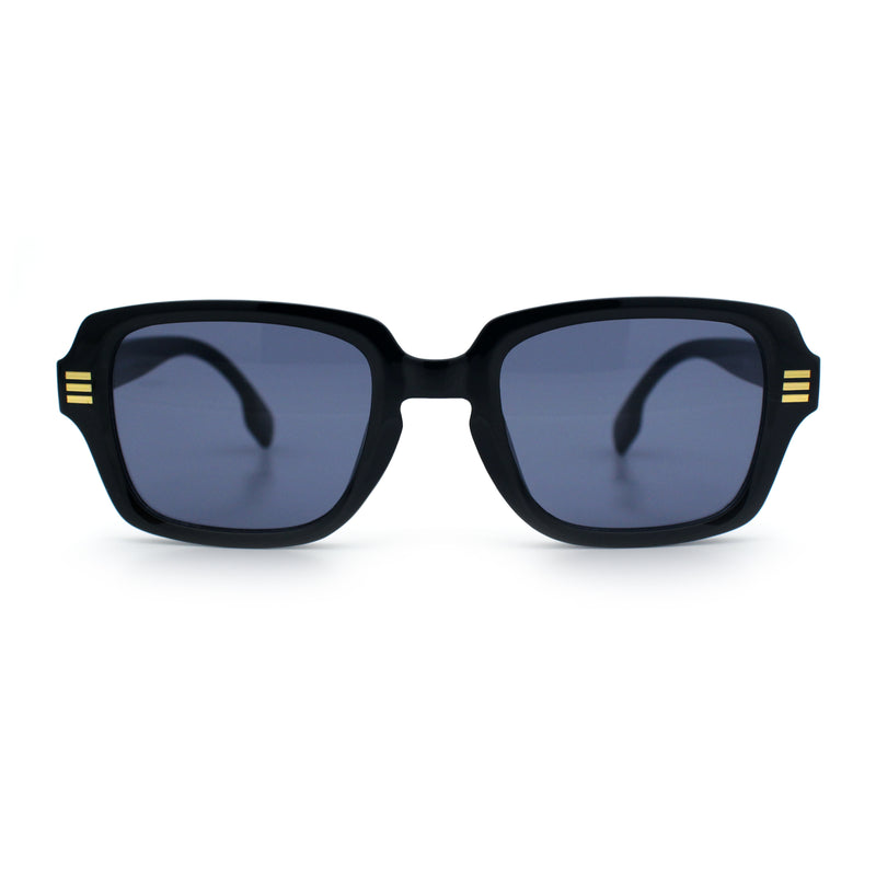 Retro Luxury Keyhole Hipster Horn Rim Plastic Rectangle Sunglasses