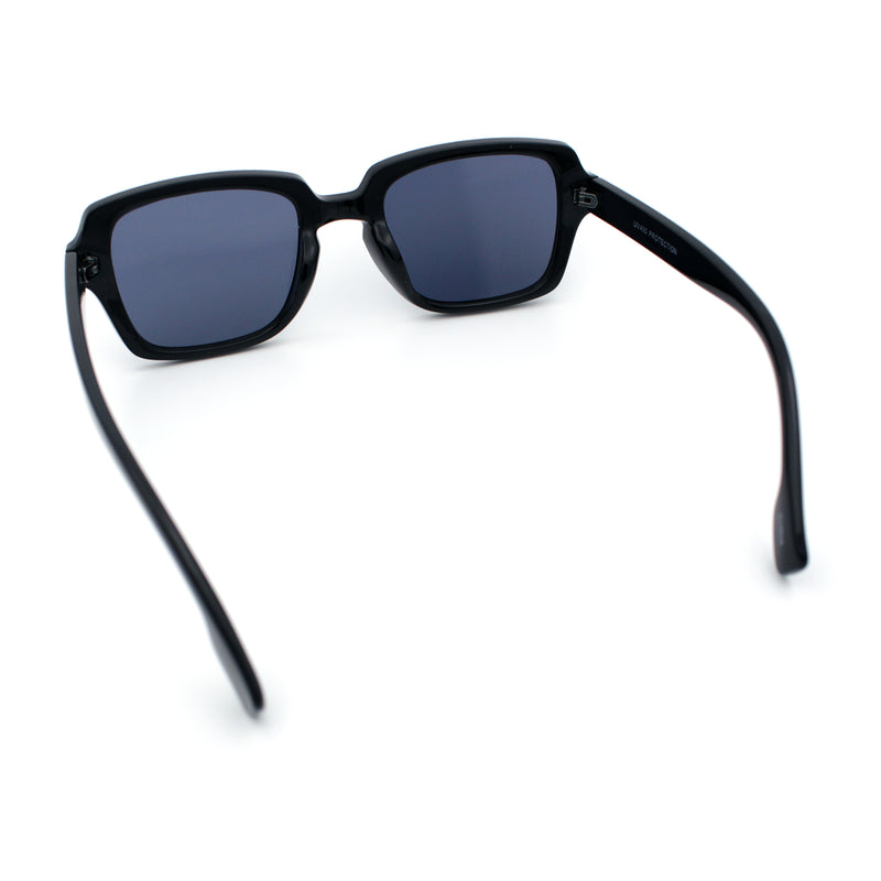 Retro Luxury Keyhole Hipster Horn Rim Plastic Rectangle Sunglasses