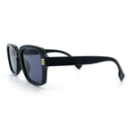 Retro Luxury Keyhole Hipster Horn Rim Plastic Rectangle Sunglasses