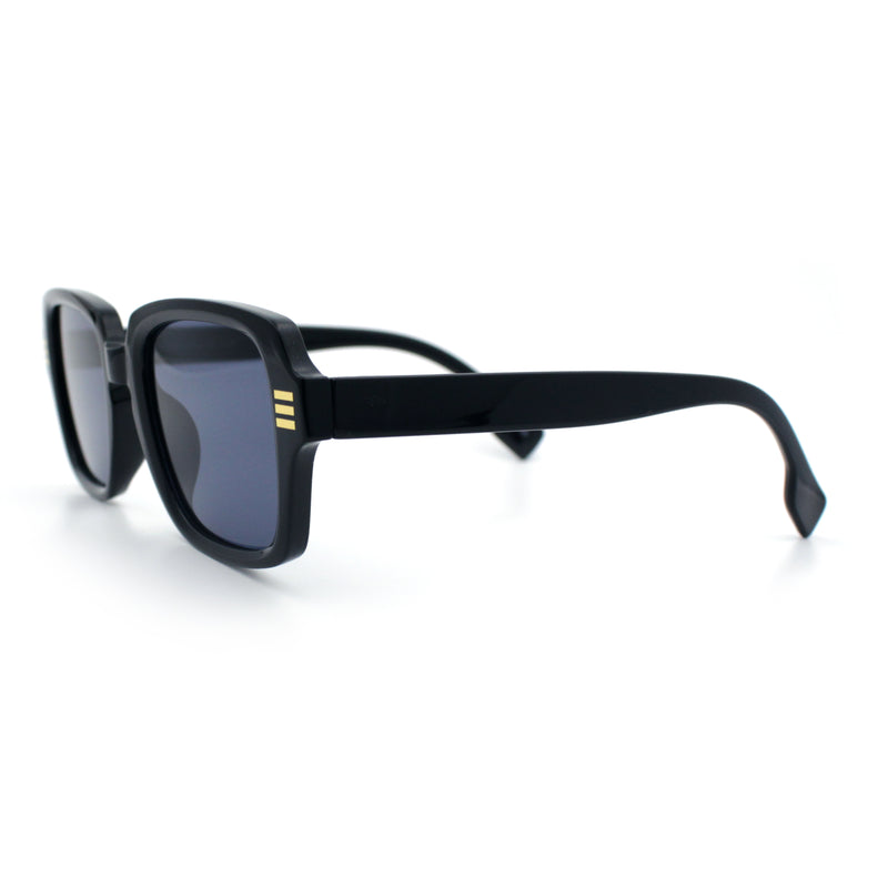 Retro Luxury Keyhole Hipster Horn Rim Plastic Rectangle Sunglasses