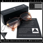 Retro Luxury Keyhole Hipster Horn Rim Plastic Rectangle Sunglasses