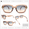 Retro Luxury Keyhole Hipster Horn Rim Plastic Rectangle Sunglasses